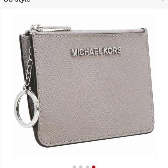 Michael Kors Jet Set Travel Coin Pouch pearl grey - Picture 2 of 7